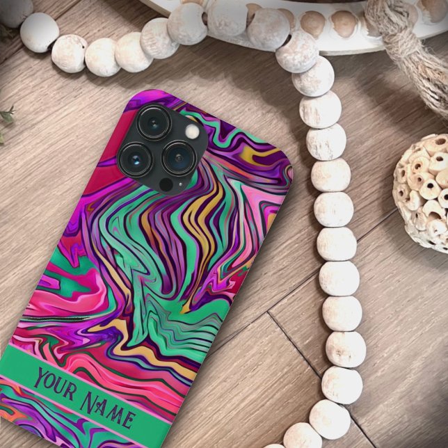 Rosa grün Abstrakt, individuell angepasst Case-Mate iPhone Hülle (Von Creator hochgeladen)