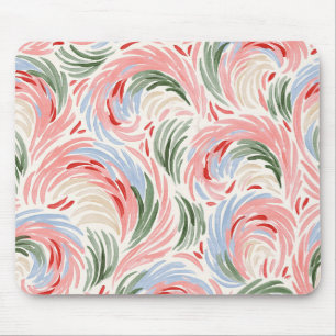Rosa Grün Blau Rot Creme Abstrakt Mousepad