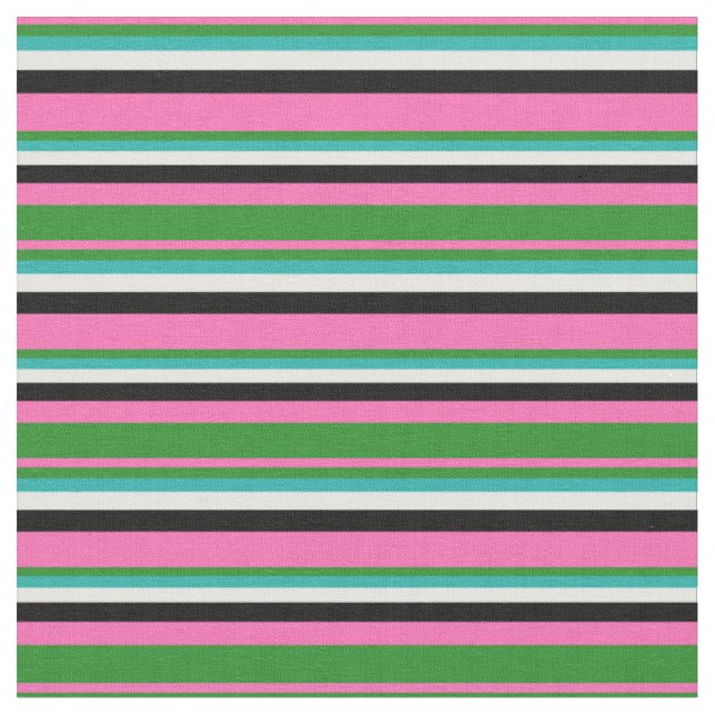 Rosa, grün, grün, grün, grün, weiß und schwarz stoff (Nahaufnahme)
