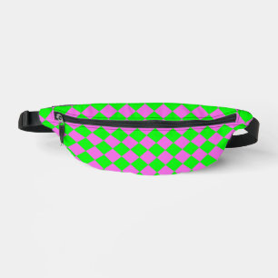 Rosa grün kariert Diamantmuster Bauchtasche