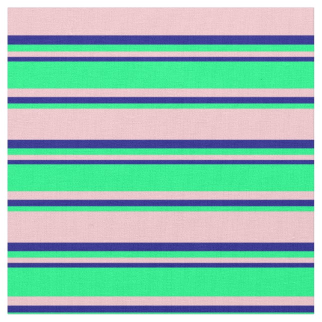 Rosa, grün und blau, Linse/Streifen-Muster Stoff (Nahaufnahme)