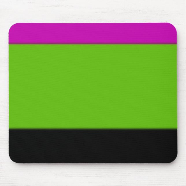 Rosa, Grün und Schwarz Mousepad (Vorne)