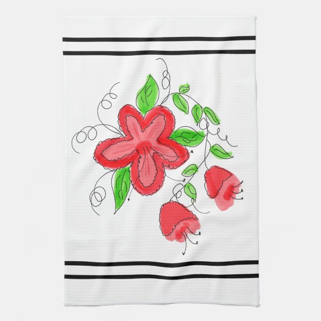 Rosa grün und weiß handtuch (Vertikal)