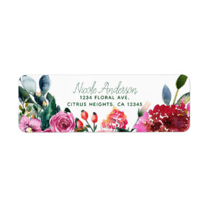 Rosa Grüne Aquarellblumen Vintage Floral Chic