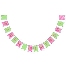 Rosa, grüne Birthday-Jagdfahnen