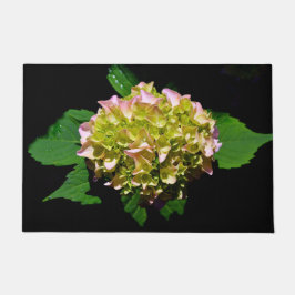 Rosa-grüne Blume Hydrangea Fußmatte