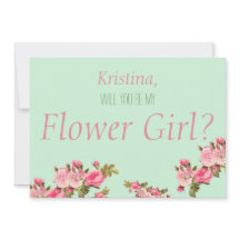 Rosa grüne Blume wird mein Blumenmädchen sein