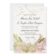 Rosa grüne goldene romantische Hochzeitsfeiern