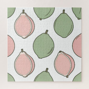 Rosa grüne Guaven-Muster Puzzle