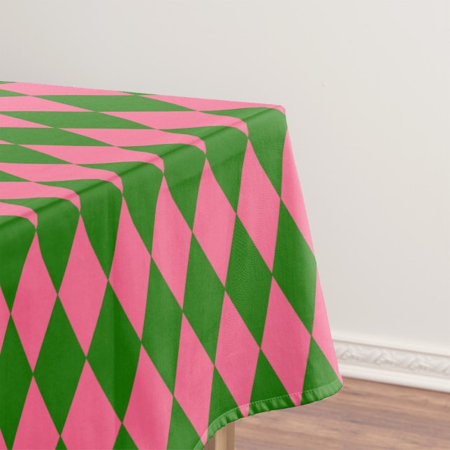 Rosa grüne Harlekin-Karuomuster  Tischdecke (Von Creator hochgeladen)