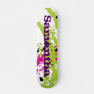 Rosa grüne Paint Splash Tinte Old School Skateboar Skateboard