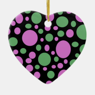 rosa grüne pokka Punkte Keramikornament