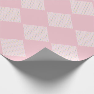 Rosa grüne Punkte Minimalistisches Babydusche Geschenkpapier