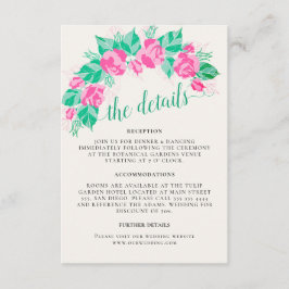 Rosa Grüne Rose Petals Blume Hochzeit Garten Begleitkarte