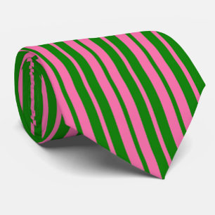 Rosa grüne stilvolle Streifenmuster-Design Krawatte