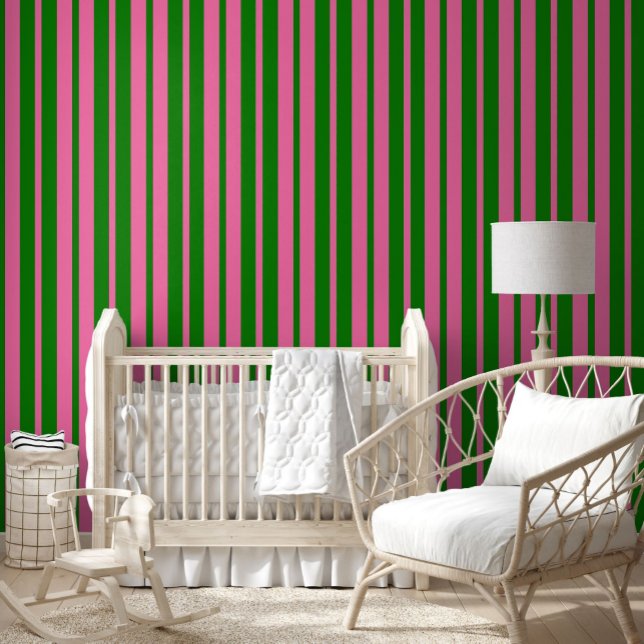 Rosa grüne stilvolle Streifenmuster-Design  Tapete (Von Creator hochgeladen)