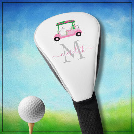 Rosa grüne, stylische Kartons Name Monogram * Golf Headcover