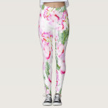 Rosa grüne tropische botanische Oase Blätter Leggings<br><div class="desc">Leggings</div>