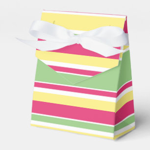 Rosa, grüne und gelbe Streifen Geschenkschachtel