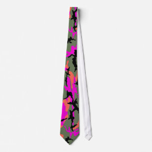 Rosa grüne und orange Tarnungs-Hals-Krawatte Krawatte