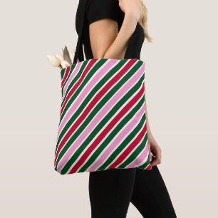  Rosa grüne und rote Weihnachts-Candy-Cane-Streife