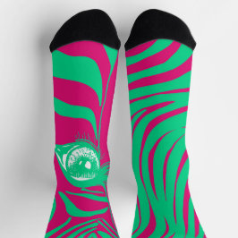 Rosa grüne ungleiche Zebrasocken Socken