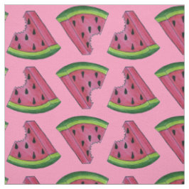 Rosa Grüne Wassermelone Fruchtmelone Slice Stoff