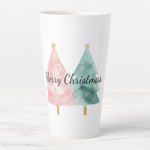 Rosa Grüne Weihnachtsbäume Milchtasse