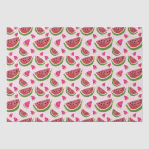 Rosa Grünes Aquarell Wassermelone Party Seidenpapier
