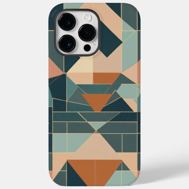 rosa grünes Quadrat Case-Mate iPhone Hülle (Rückseite)