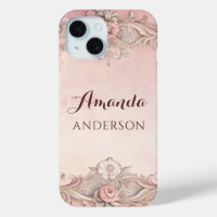 Rosa Grunge Antikrahmen Decoupage