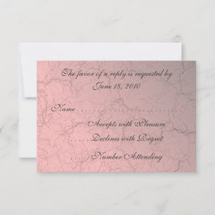 Rosa Grunge Damask RSVP-Karten RSVP Karte