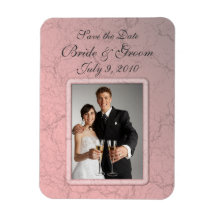 Rosa Grunge Save the Date Premium Magnet