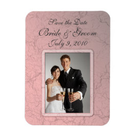Rosa Grunge Save the Date Premium Magnet