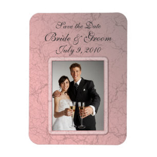 Rosa Grunge Save the Date Premium Magnet