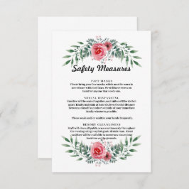 Rosa Grünpflanzen Maßnahmen zur Gefahrenabwehr im Begleitkarte