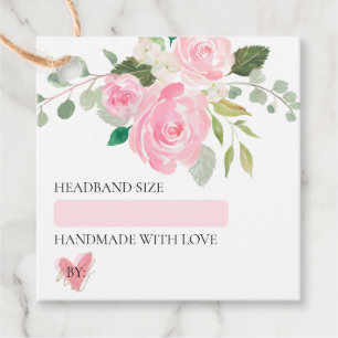 Rosa Grünzeug-Babyshower-Stirnbandanhänger Geschenkanhänger