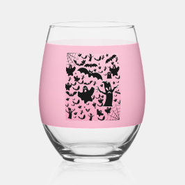 Rosa Grusel Geist Silhouette Glas Kunst