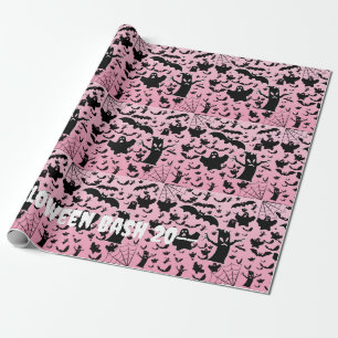 Rosa Grusel-Geister-Bash-Muster-Kunst Geschenkpapier
