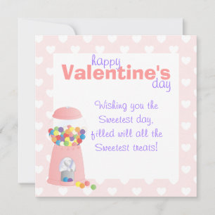 Rosa Gumball-Maschine Feiertagskarte