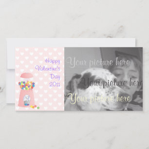 Rosa Gumball-Maschine Feiertagskarte