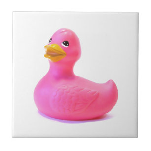 Rosa Gummi Duck Fliese