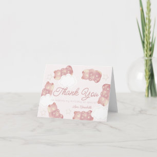 Rosa Gummy Bären Girl zum Geburtstag Dankeskarte