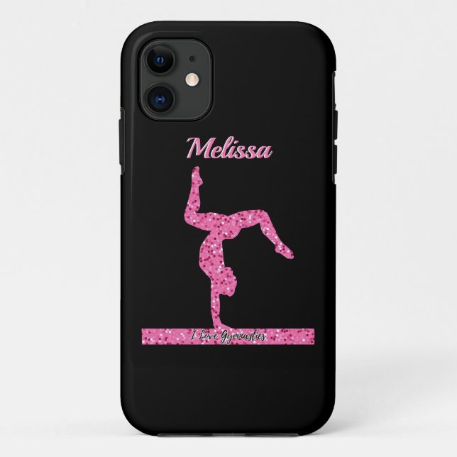 Rosa Gymnastik Girl Sparkle Balancebar Case-Mate iPhone Hülle (Rückseite)