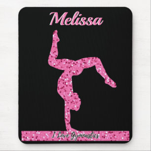 Rosa Gymnastik Girl Sparkle Balancebar Mousepad