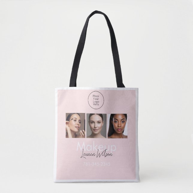 Rosa Haar-, Make-up- & Schönheitsstudio-Branding (Vorderseite)