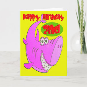 Rosa Hai Zweites Geburtstag Karte