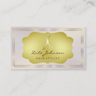 Rosa Hair Stylist Glitzer Salon Visitenkarte