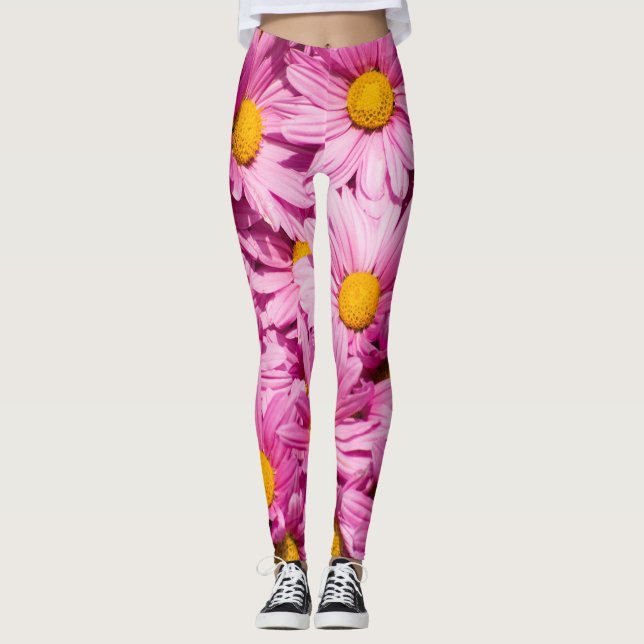 Rosa Halbbild Leggings (Vorderseite)