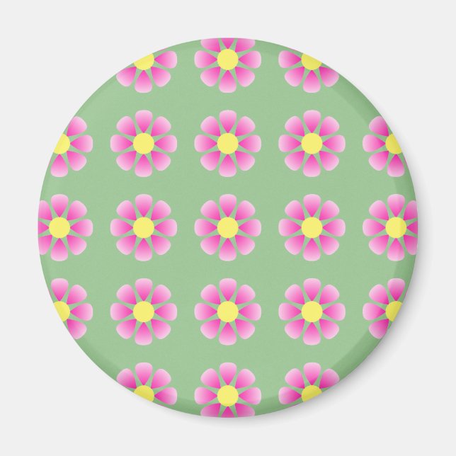 Rosa Halbbild Magnet (Vorne)